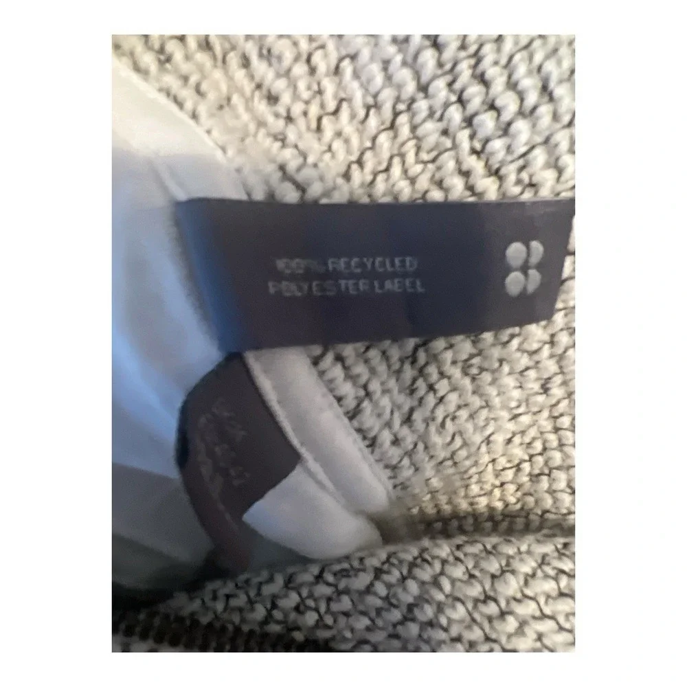Sweaty Betty Gray Marled Waffle Knit‎ Half Zip Pullover Sweater Medium US 10